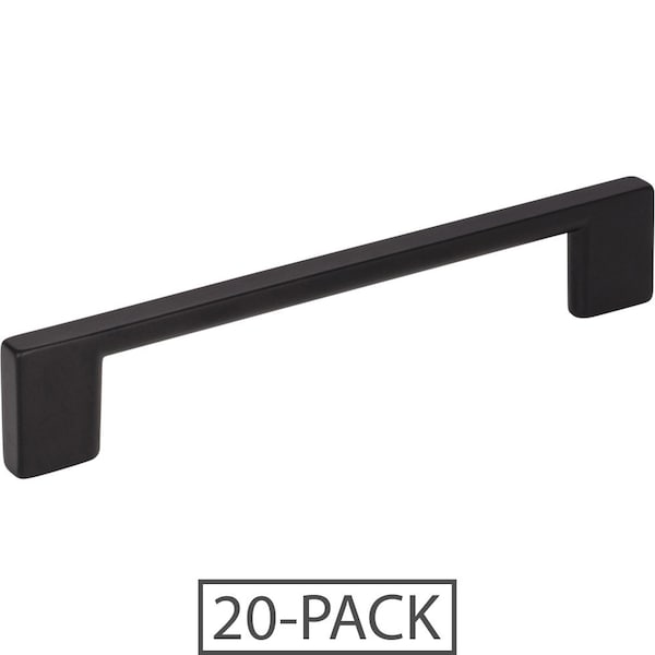 Jeffrey Alexander of the 128 mm Center-to-Center Matte Black Square Sutton Cabinet Bar Pull 20PK 635-128MB-20 - main